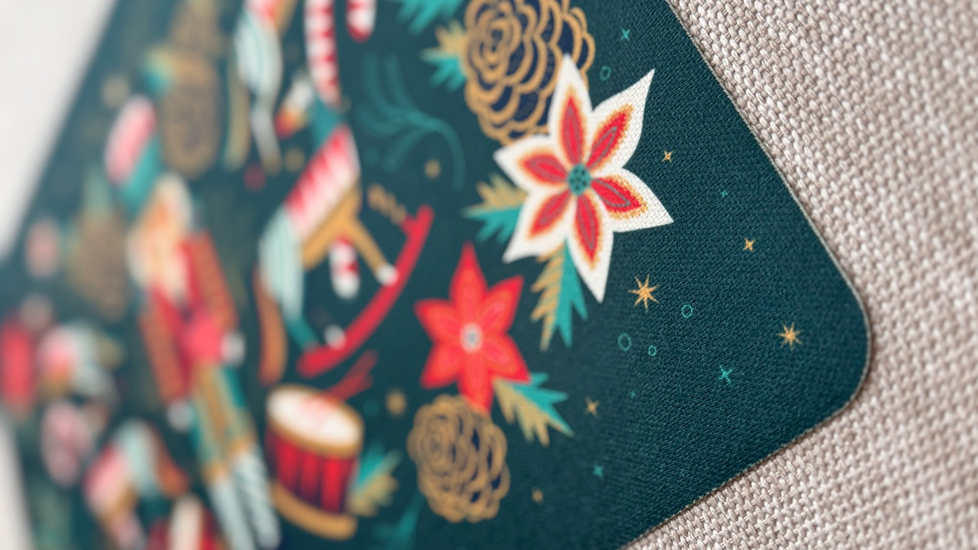 Green Nutcracker (2 fabric placemats)