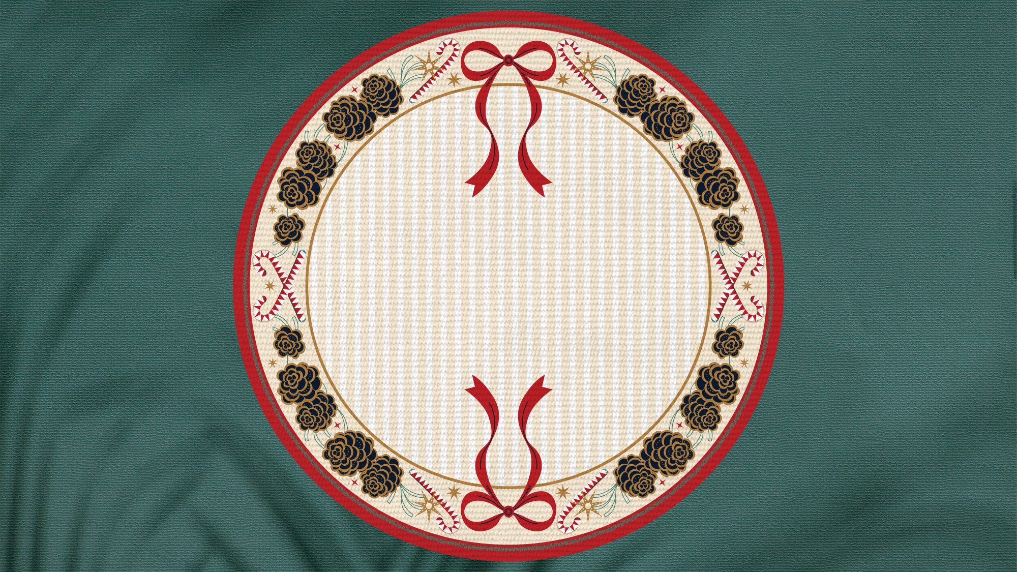 Round Bows  (2 fabric placemats)